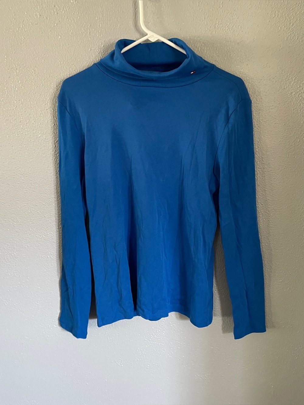 Tommy Hilfiger Blue Turtleneck Long Sleeve Top Womens Size L